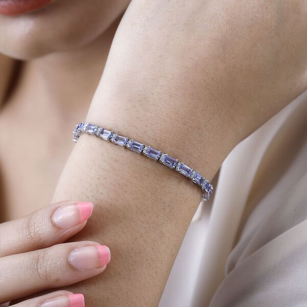 Tansanit und Moissanit Armband image number 3