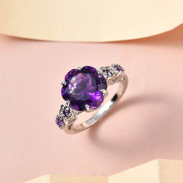 GP Italian Garden Kollektion - Afrikanischer Amethyst und blauer Saphir-Ring - 5,38 ct. image number 2