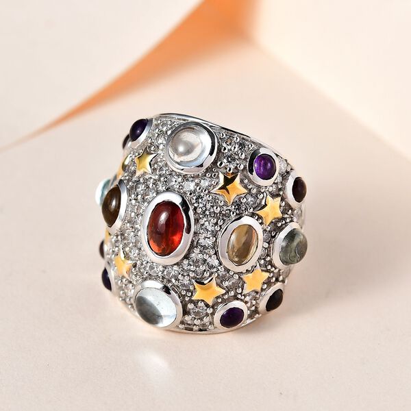 GP Celestial Dream Kollektion- AA Mosambik Granat und Multi-Edelstein-Ring - 7,78 ct. image number 2