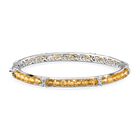 Citrin Armreif, ca. 19 cm, Silberfarben, ca. 29.99 ct