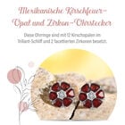 Blumenpracht mexikanische Kirschfeuer-Opal und Zirkon-Ohrstecker image number 3