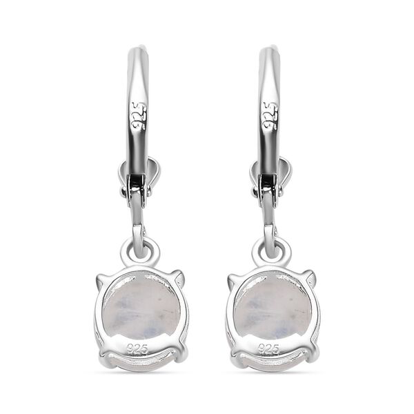 Regenbogen Mondstein Ohrringe, ca. 3,33 ct. image number 6