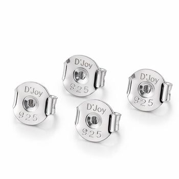 2er Set - Ohrsteckerverschl&uuml;ss, 925 Silber platiniert