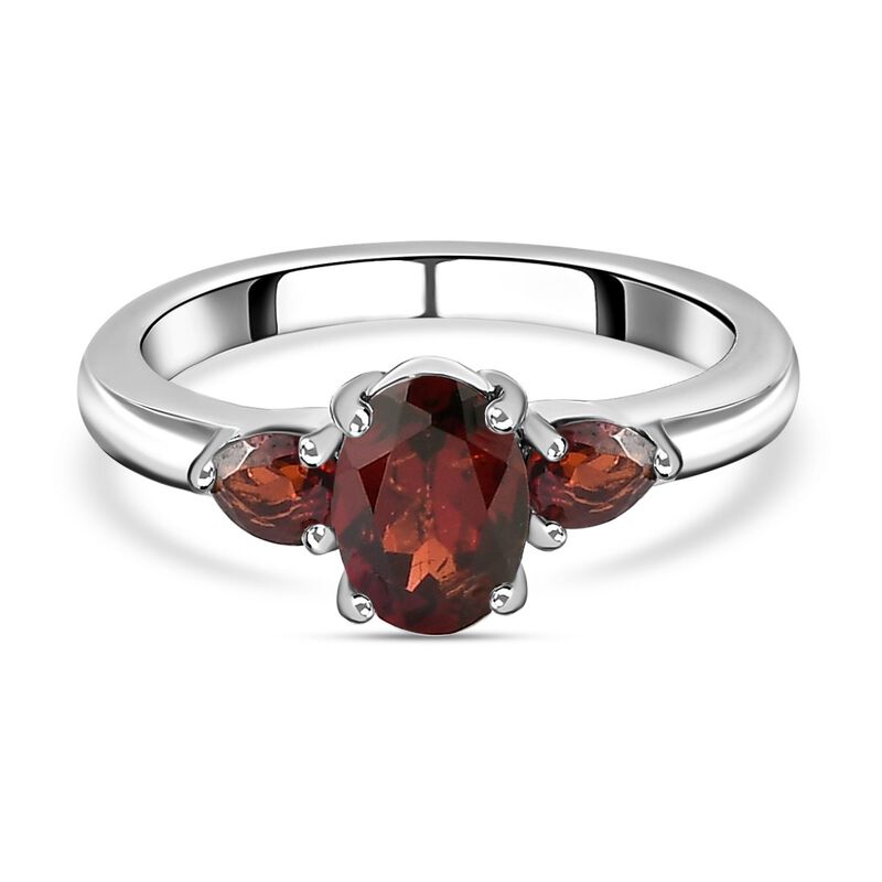 Roter Granat Ring, Edelstahl (Größe 16.00) ca. 1,36 ct image number 0