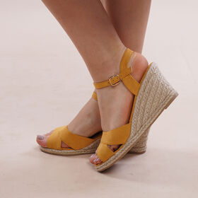 LA MAREY: Espadrilles mit Keilabsatz, Gelb 