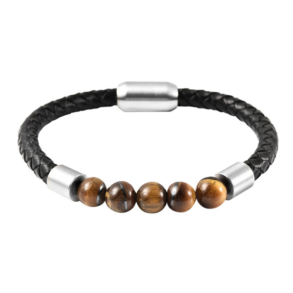 Gelbes Tigerauge-Armband, ca. 20 cm, Edelstahl ca. 61,50 ct image number 0