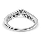 Wishbone Diamond Ring, 925 Silber platiniert image number 5