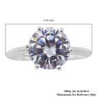 Simulierter Weißer Diamant Solitär Ring 925 Silber image number 4