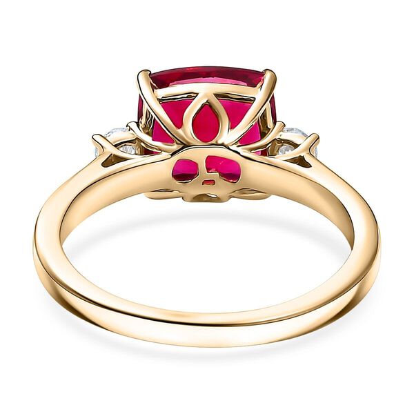 AAA Lab Created Bixbit, Lab Grown Diamant Ring 417 Gold (Größe 16.50) ca. 3,45 ct image number 4