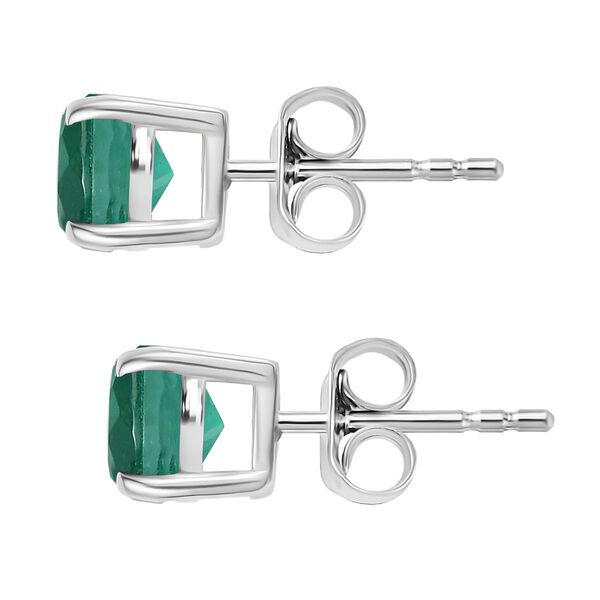 D'Joy Smaragd Triplett Quarz Ohrringe, 925 Silber platiniert - 2 ct. image number 4