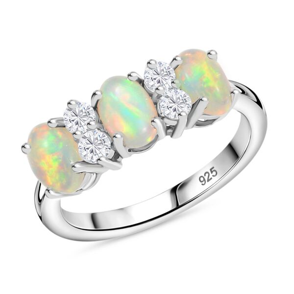 D'Joy AA Nat&uuml;rlicher, &auml;thiopischer Welo Opal und Zirkon Ring - 1,29 ct. image number 3