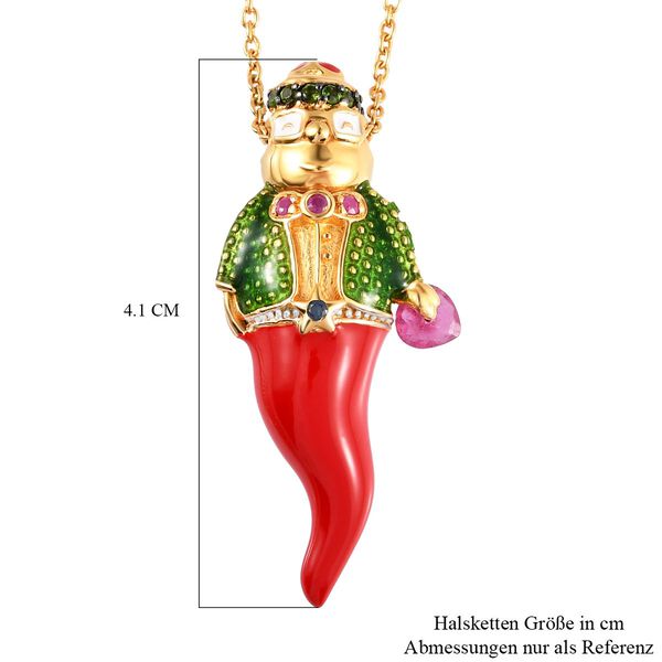 GP Special Kollektion - Afrikanischer, thailändischer Rubin und Multi-Edelstein-Anhänger mit Kette - 0,92 ct. image number 6