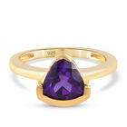 Afrikanischer Amethyst-Ring, 925 Silber vergoldet (Größe 17.00) ca. 1,77 ct