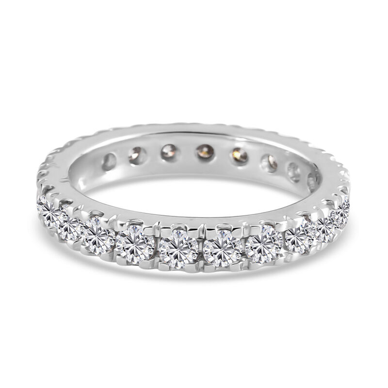 88 Facetten Moissanit-Ring, 925 Silber platiniert  ca. 1,32 ct image number 0
