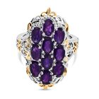 Afrikanischer Amethyst Ring Messing (Größe 20.00) ca. 4,70 ct