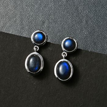 AAA Labradorit Ohrringe 925 Silber rhodiniert ca. 6.38 ct