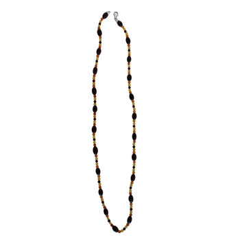 Bernstein Halskette ca. 60 cm 925 Silber ca. 40,05 ct.