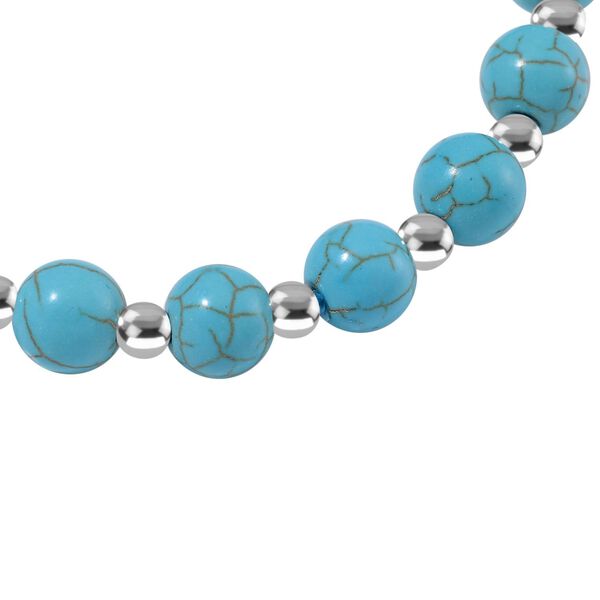 Blauer Howlit Armband ca. Flexibles cm ca. 60.00 ct image number 3