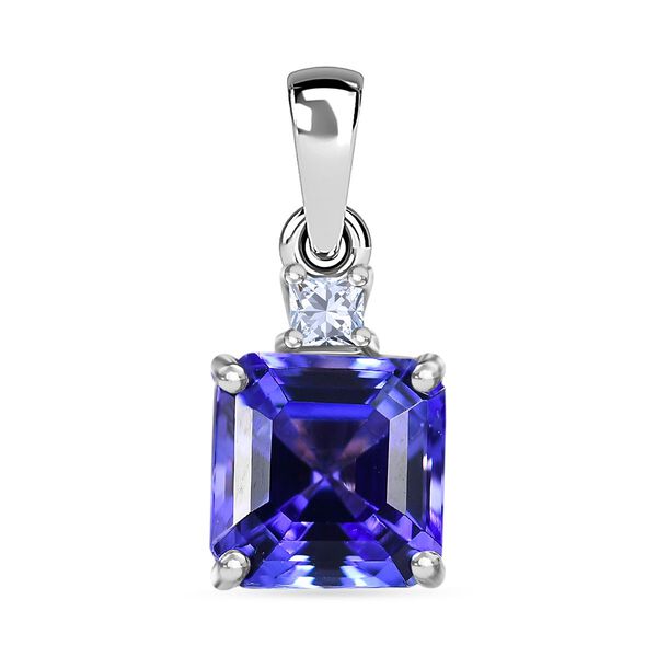 RHAPSODY AAAA Tansanit und VS Diamant Anh&auml;nger in 950 Platin - 2,06 ct.