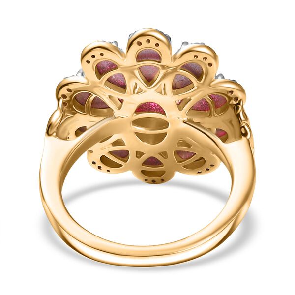 Maulbeer Mondstein und Zirkon Ring - 5,62 ct. image number 5