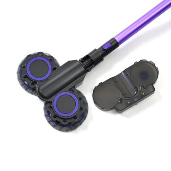 Multifunktionaler kabelloser Staubsauger, 2 in 1 Stiel und Handstaubsauger, 110x25x17 cm, Lila