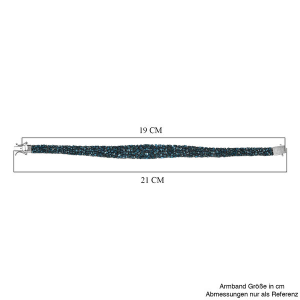 D'Joy Blauer Diamant Armband ca. 19 cm 925 Silber rhodiniert ca. 5.00 ct image number 5
