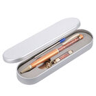 Premium Kollektion - Echter Feueropal-Kugelschreiber mit extra Mine und Schlüsselanhänger image number 0