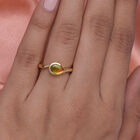Ammolit Ring 925 Silber vergoldet  ca. 0,82 ct image number 2