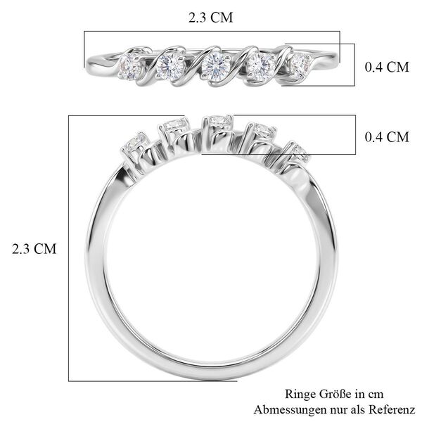 LUXURIANT SI-GH Labor Diamant Half Eternity Ring, 925 Silber rhodiniert - 0,25 ct. image number 7