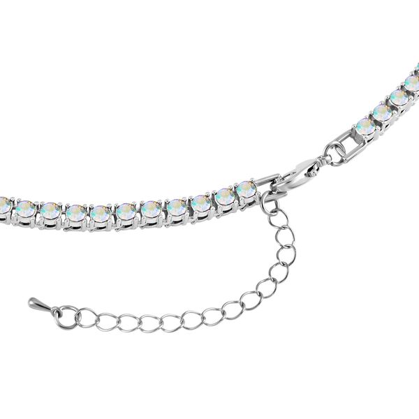 Kunsthandwerklicher wei&szlig;er AB-Farbkristall mit 50cm Halskette image number 3