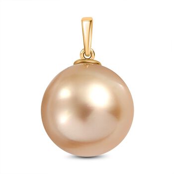 ILIANA AAA goldener S&uuml;dseeperlen-Anh&auml;nger