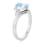 Himmelblauer Topas und Zirkon Ring 925 Silber  ca. 1,02 ct image number 4