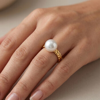 EVER TRUE S&uuml;&szlig;wasser Perle (9-9.5 mm) Ring 950 Kupfer (Gr&ouml;&szlig;e 20.00)