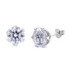 Moissanit Ohrringe 925 Silber rhodiniert ca. 4.00 ct