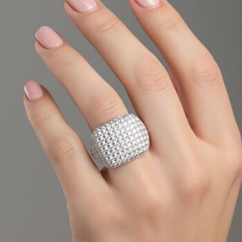 LUSTRO STELLA wei&szlig;er Zirkonia Cluster Ring