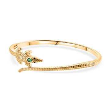 EVER TRUE AA Kagem Sambischer Smaragd, Schwarzer Spinell Armreif ca. 19 cm Reine Bronze ca. 0.16 ct