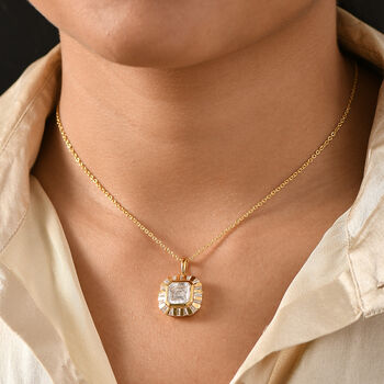 D&rsquo;Joy Moissanit Anh&auml;nger mit 45cm Kette - 6,47 ct.