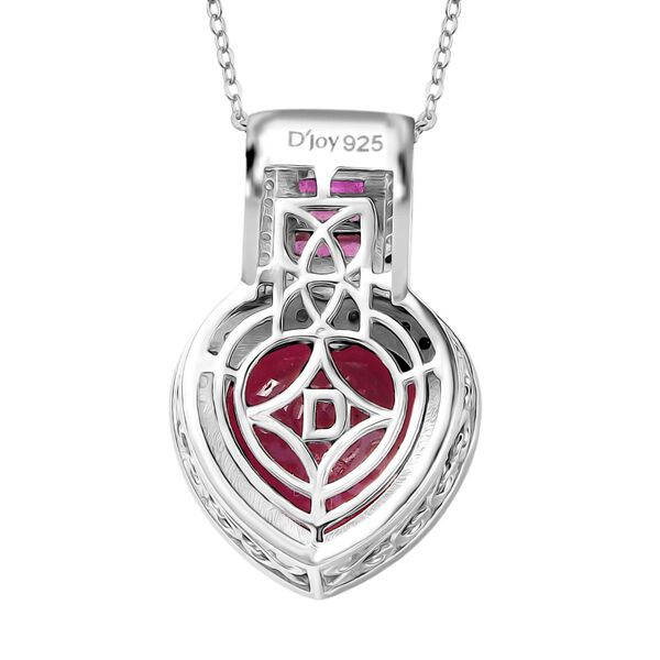D'Joy AA Afrikanischer Rubin und Moissanit Anh&auml;nger mit 50cm Kette - 10,06 ct. image number 5