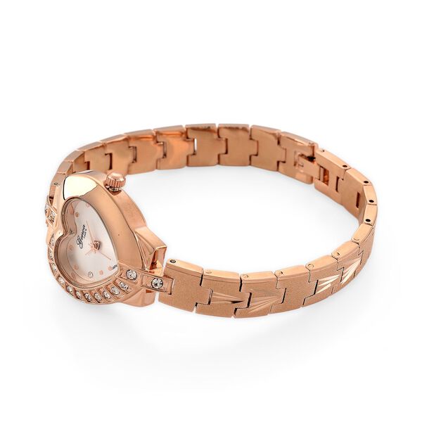 GENOA TIME V2 Herz-Armbanduhr, PC21S Japan Uhrwerk, 3ATM, 2,84x2,79cm, Ros&eacute; image number 6