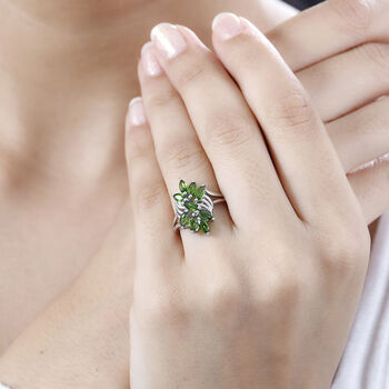 Nat&uuml;rlicher Chromdiopsid-Ring - 0,90 ct.