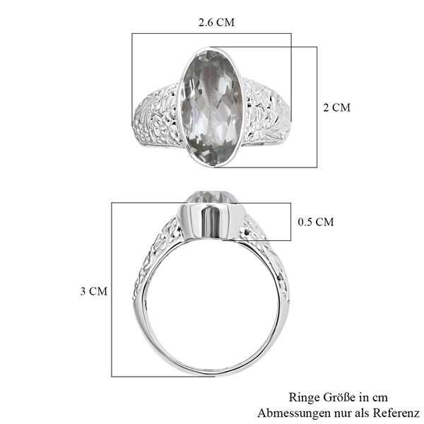 Royal Bali - Prasiolite Ring, 925 Silber, (Gr&ouml;&szlig;e 17.00), ca. 6.89 ct image number 5
