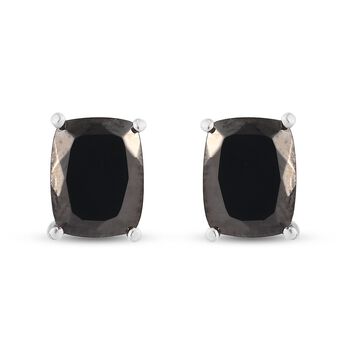 Elite Shungit Ohrstecker 925 Silber platiniert ca. 2,16 ct