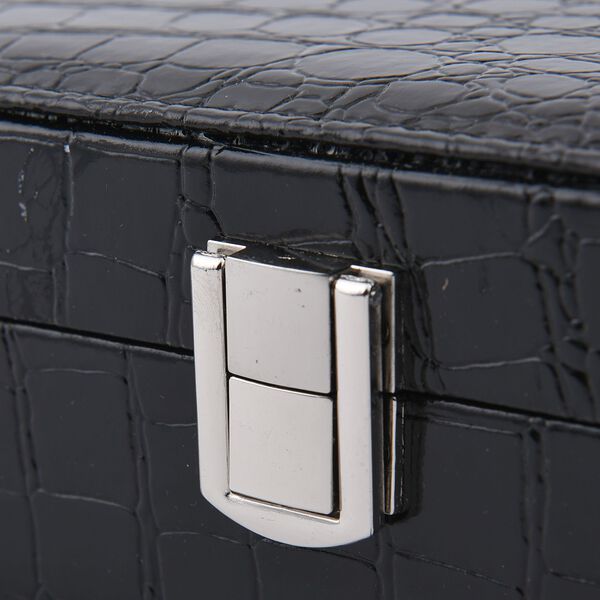 Schmuckkasten mit Kroko-Prägung, Schwarz image number 6