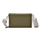 Crossbody-Tasche mit Überschlag und modischem Gliederriemen, RFID-Schutz, ca. 20x4x14 cm

, Grün