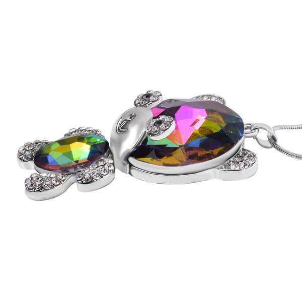 Mehrfarbiger Kristall Halskette ca. 60 cm image number 3