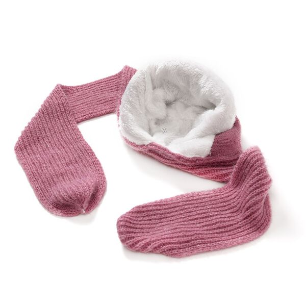 2-in-1 Gestrickte Winter Schalm&uuml;tze, rosa image number 5