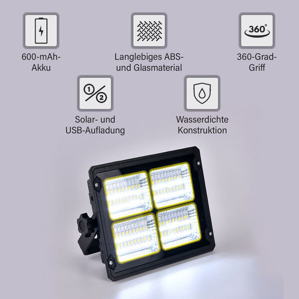 Multifunktionale Arbeitsleuchte mit Solarladefunktion image number 14