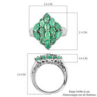 Kagem sambischer Smaragd-Ring, 925 Silber platiniert  ca. 3,29 ct image number 5