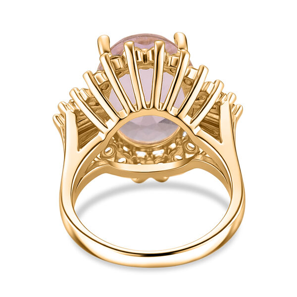 Rosa Zirkonia, Wei&szlig;er Zirkonia Ring Nickelfreies Messing (Gr&ouml;&szlig;e 18.75) image number 5