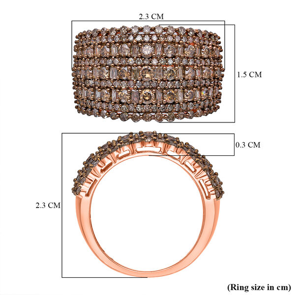 Nat&uuml;rlicher Champagner Diamant-Ring - 2 ct. image number 6